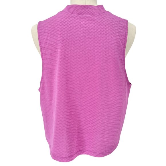 DSG Mesh Tank Top Womens XL PInk Lightweight Athletic Poly Sleeveless High Neck - Picture 2 of 8